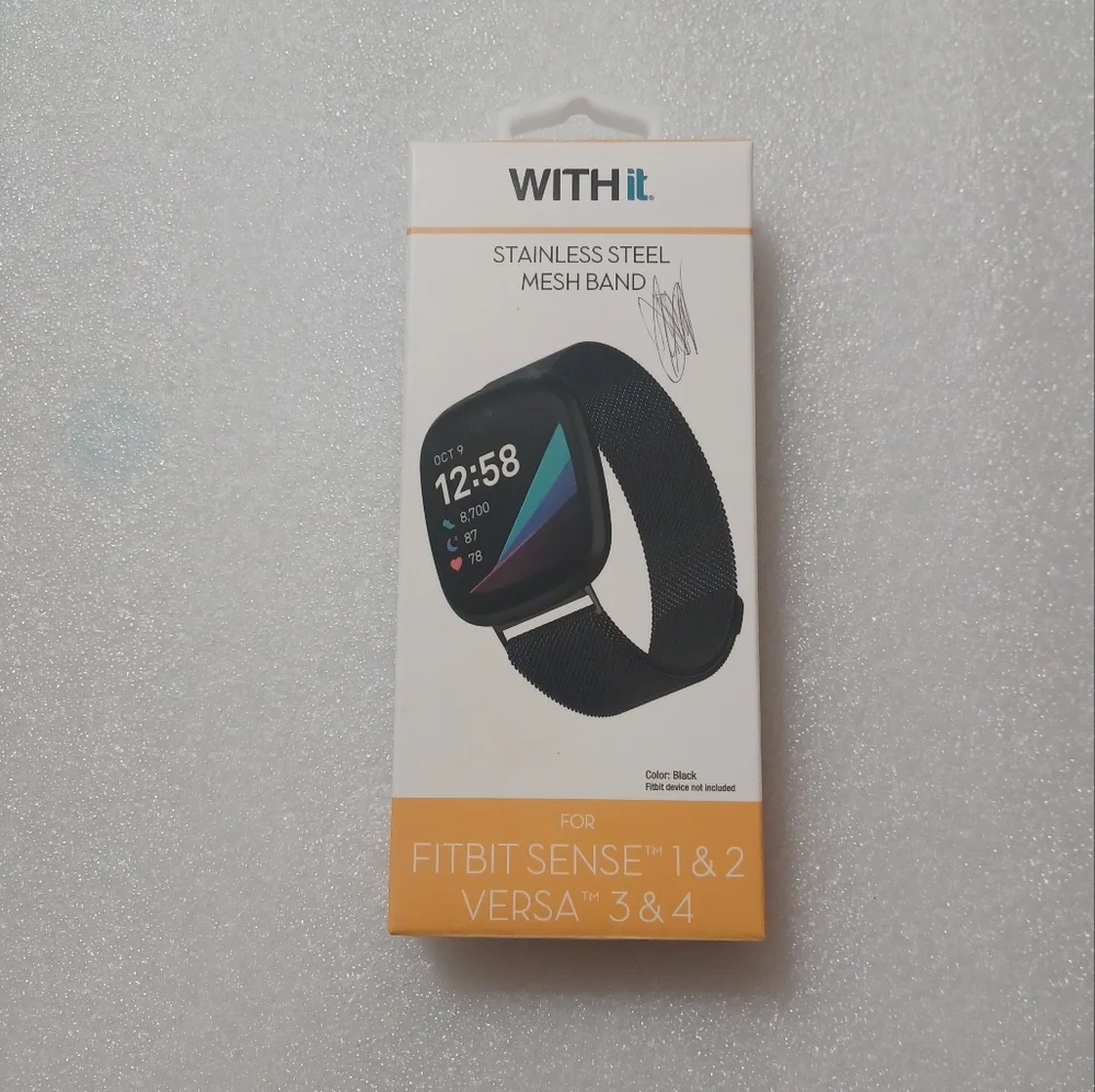WITH it Stainless Steel Mesh Band Black